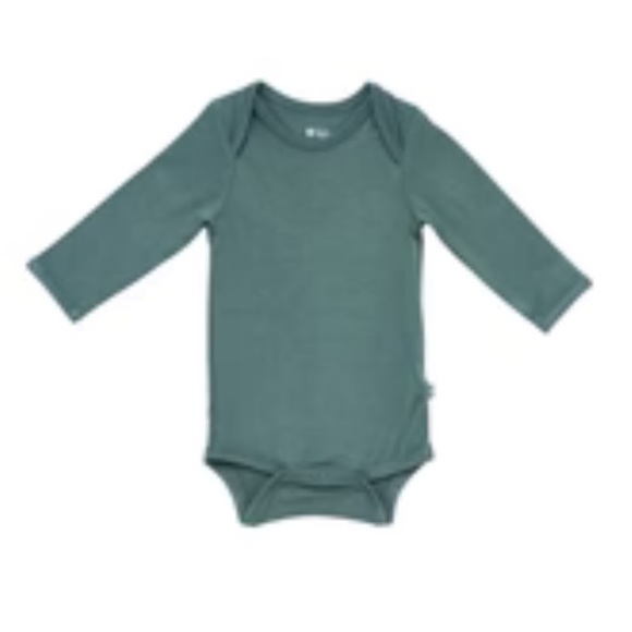 Kyte Baby Long Sleeve Bodysuit In PINE - Picture 2 of 2